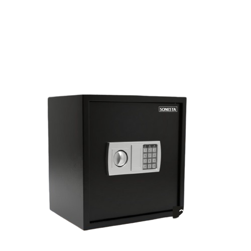 خزنة سونستا 40 سوداء أنيقة برف قابل للإزالة