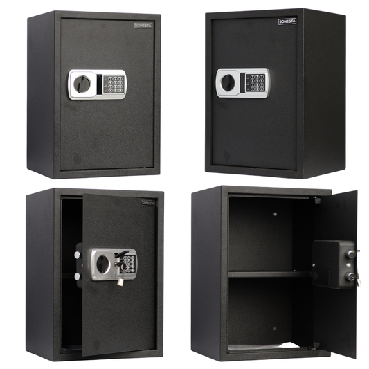 خزنة سونستا 50 فاخرة قطيفة بباسورد ومفاتيح طوارئ ورف