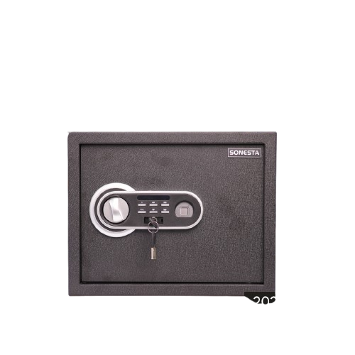 SONESTA خزنة ذكية بالبصمة وملمس قطيفة 30 سم