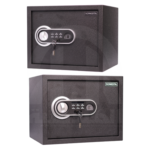 SONESTA خزنة ذكية بالبصمة وملمس قطيفة 30 سم